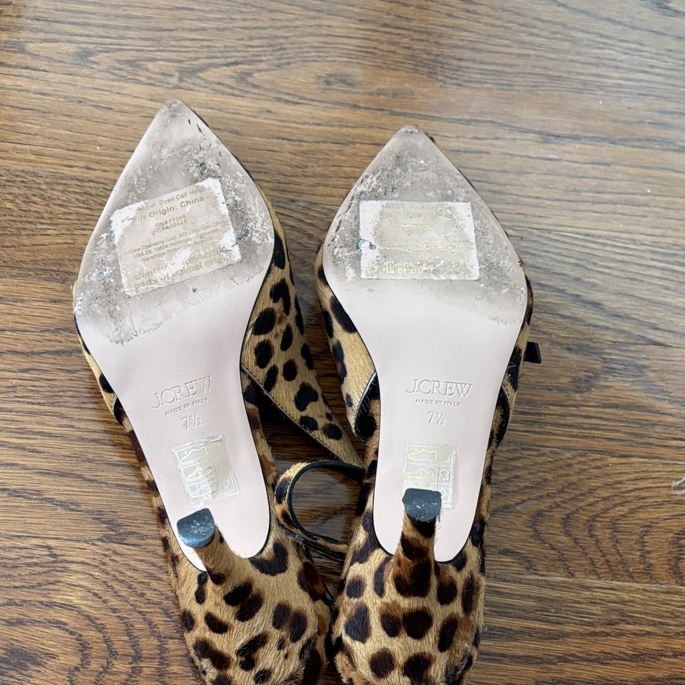 J. Crew Animal Print Slingback Heels - Picture 5 of 5